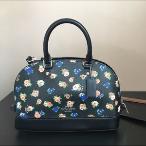 Coach Mini Sierra Satchel Floral Print New